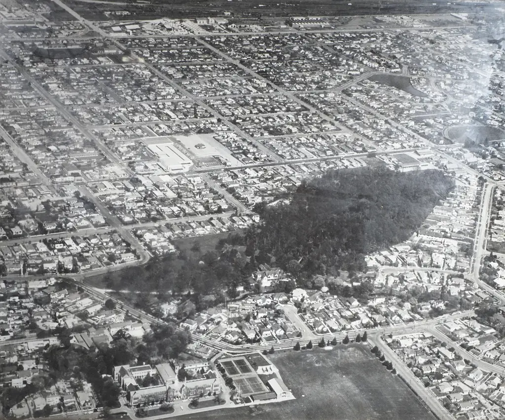 Vintage Black & White Aerial Photographic View of Riccarton Image 1++