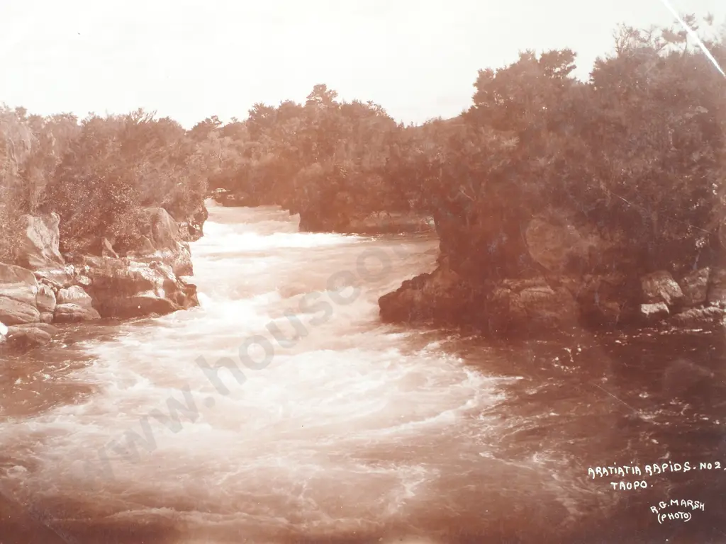 R.G. Marsh - 'Aratiatia Rapids No.2, Taupo' - Photograph Image 1++