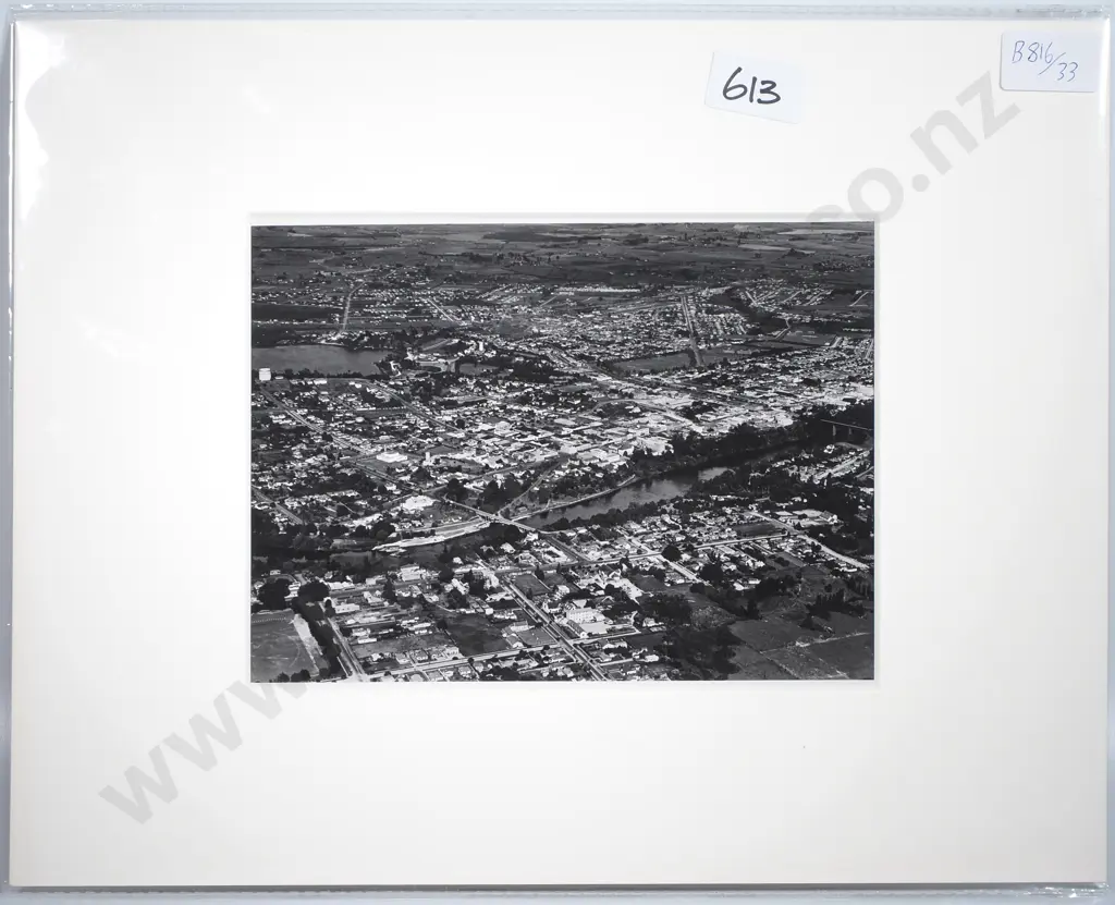 Victor Carlyle Browne - Christchurch - From the Air, Gelatin Silver Photograph Image 1++