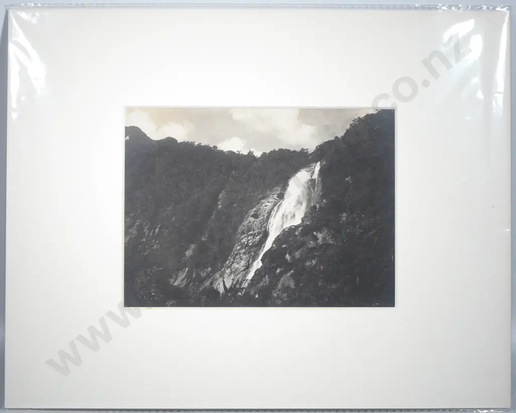 Photograph of the Bowen Falls, Milford Sound - c.1900 Image 1++