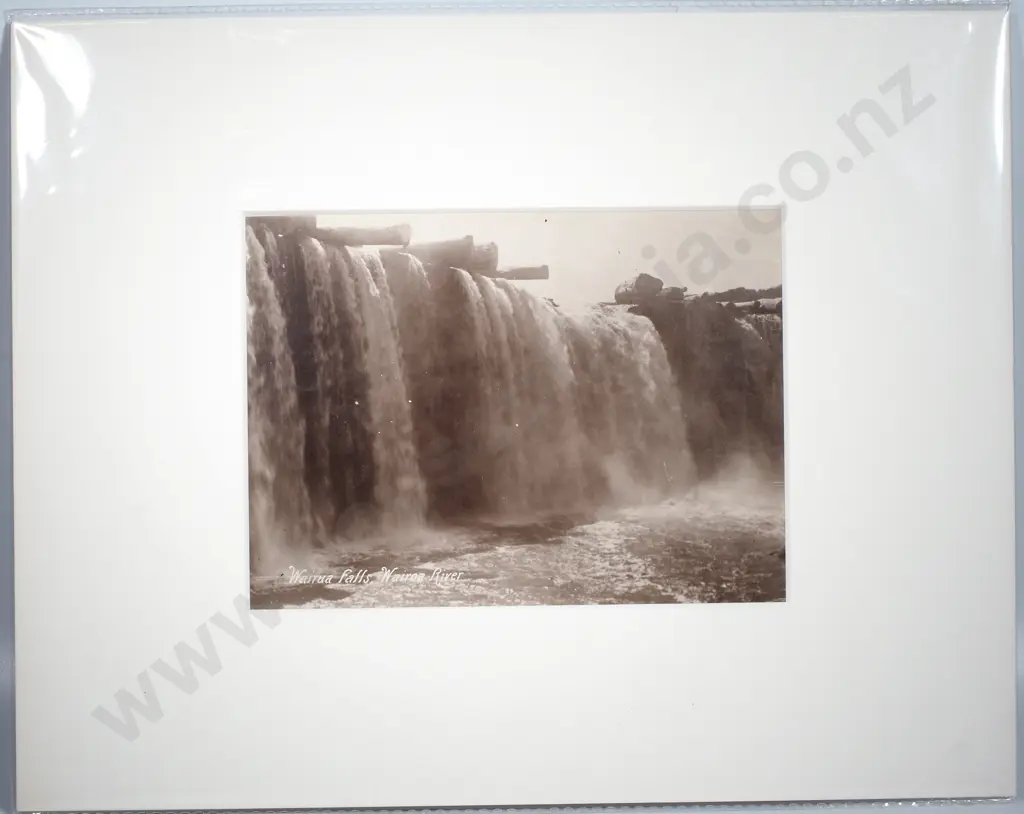 'Wairua Falls, Wairoa River' - Photograph, c. 1900 Image 1++