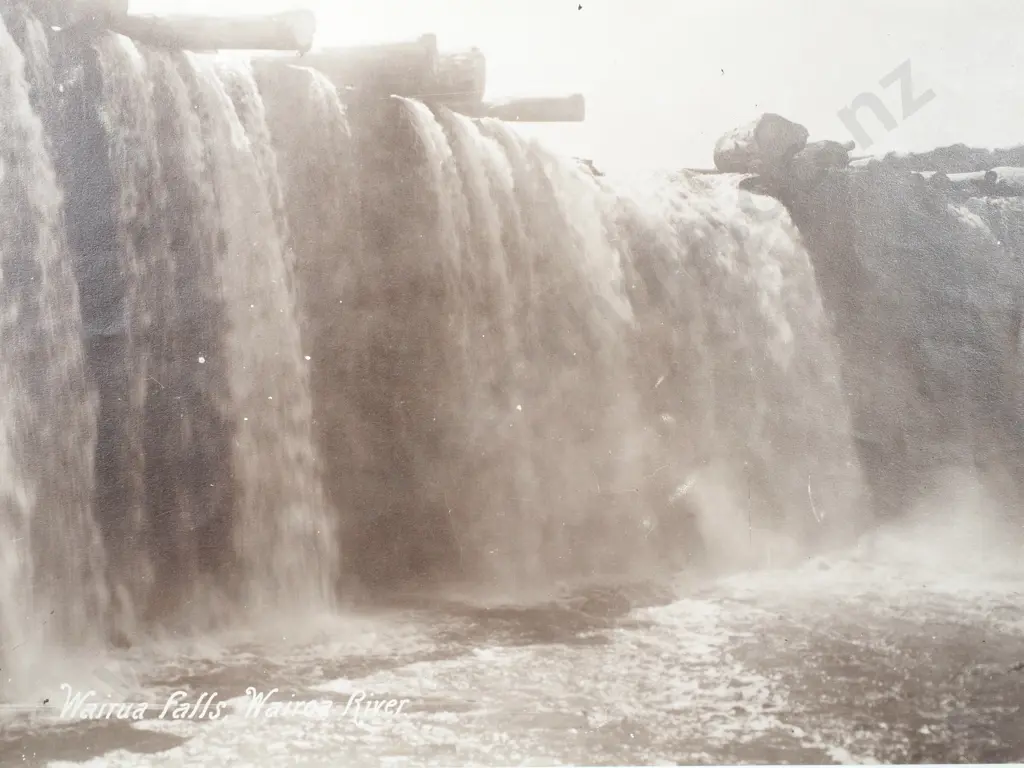 'Wairua Falls, Wairoa River' - Photograph, c. 1900 Image 1++