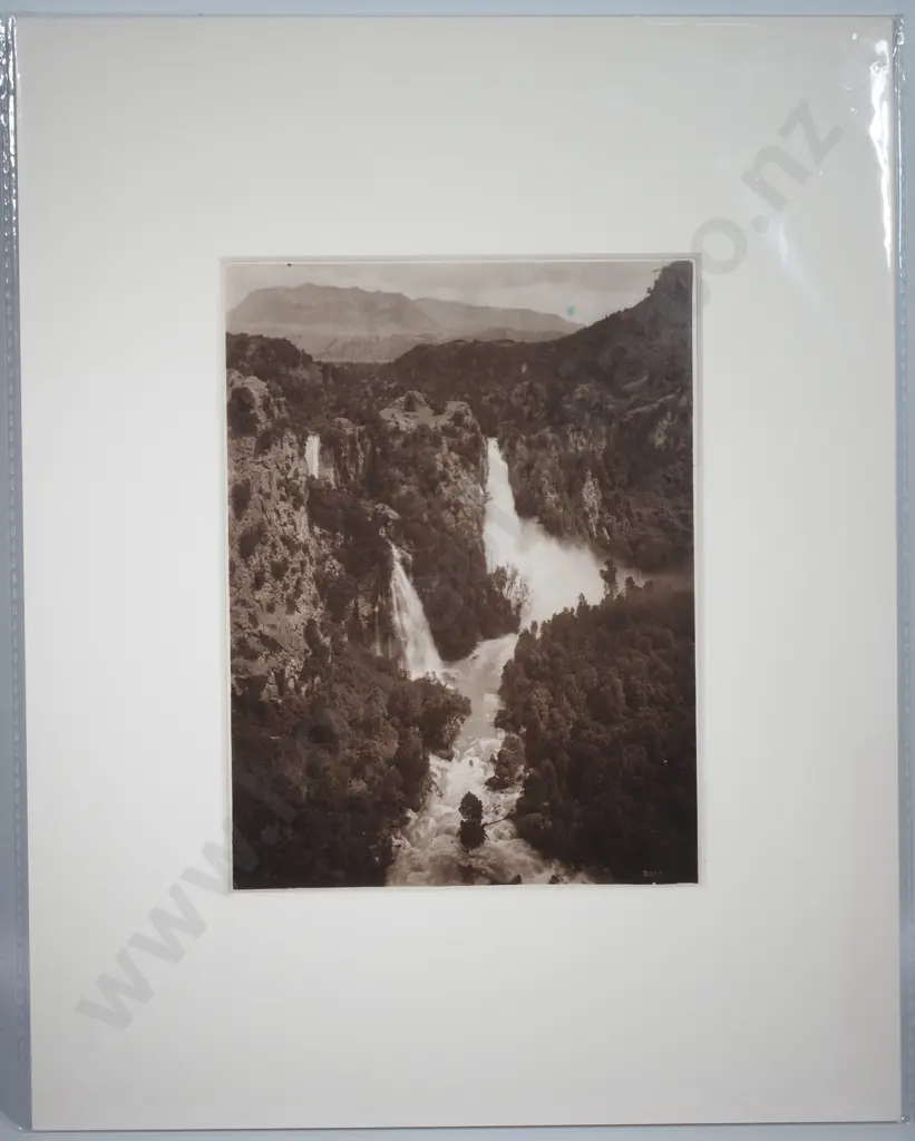 Two Steep Waterfalls Merging into a River - Photograph Image 1++