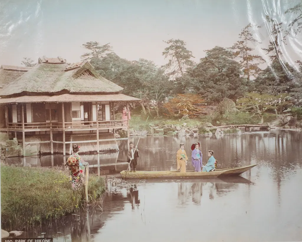 Japanese Albumen Photo of Waterfall at Kiomizu, Kyoto, c.1880 Image 1++