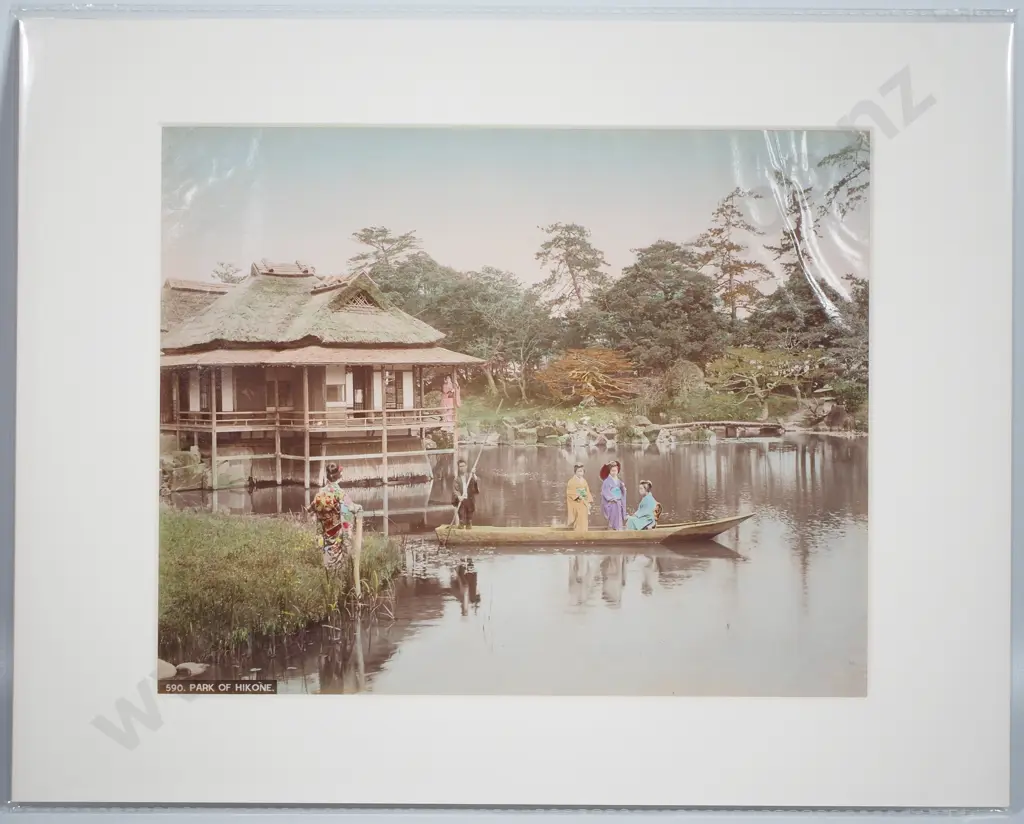 Japanese Albumen Photo of Waterfall at Kiomizu, Kyoto, c.1880 Image 1++