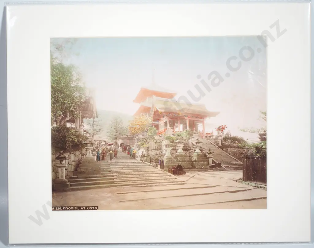 Japanese Albumen Photo of Kiyomizu at Kioto, c.1880 Image 1++