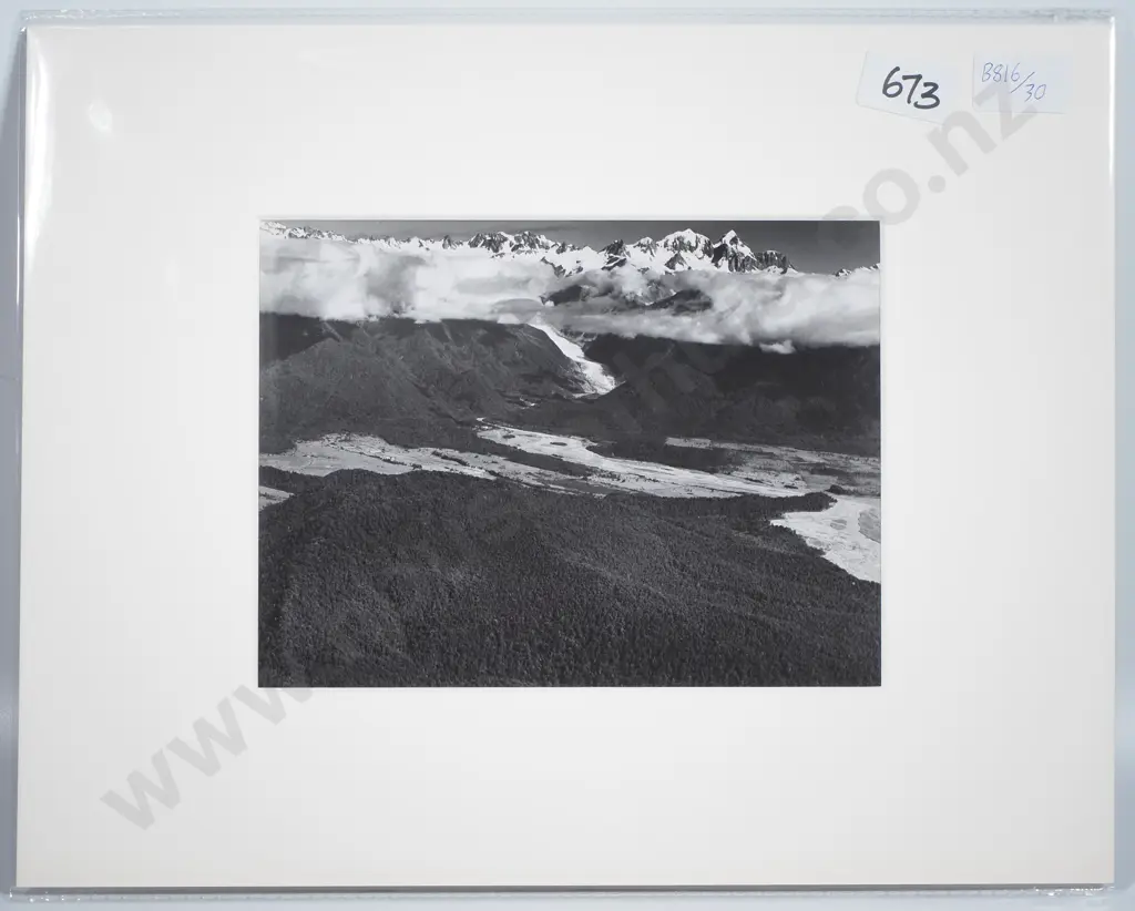Victor Carlyle Browne - Mounts Cook & Tasman with Franz Josef Glacier, Photograph Image 1++