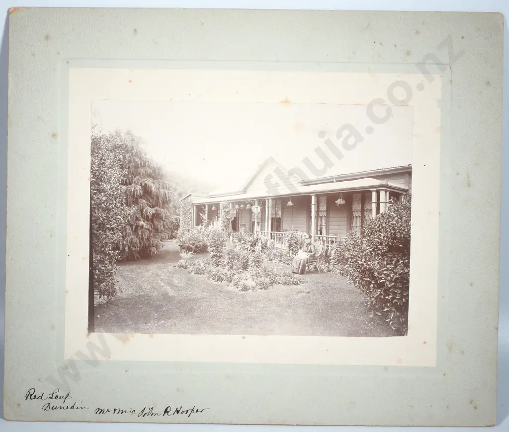 Unknown Photographer - Inscribed 'Red Leaf, Dunedin, Home of Mr & Mrs John R', Photograph Image 1++