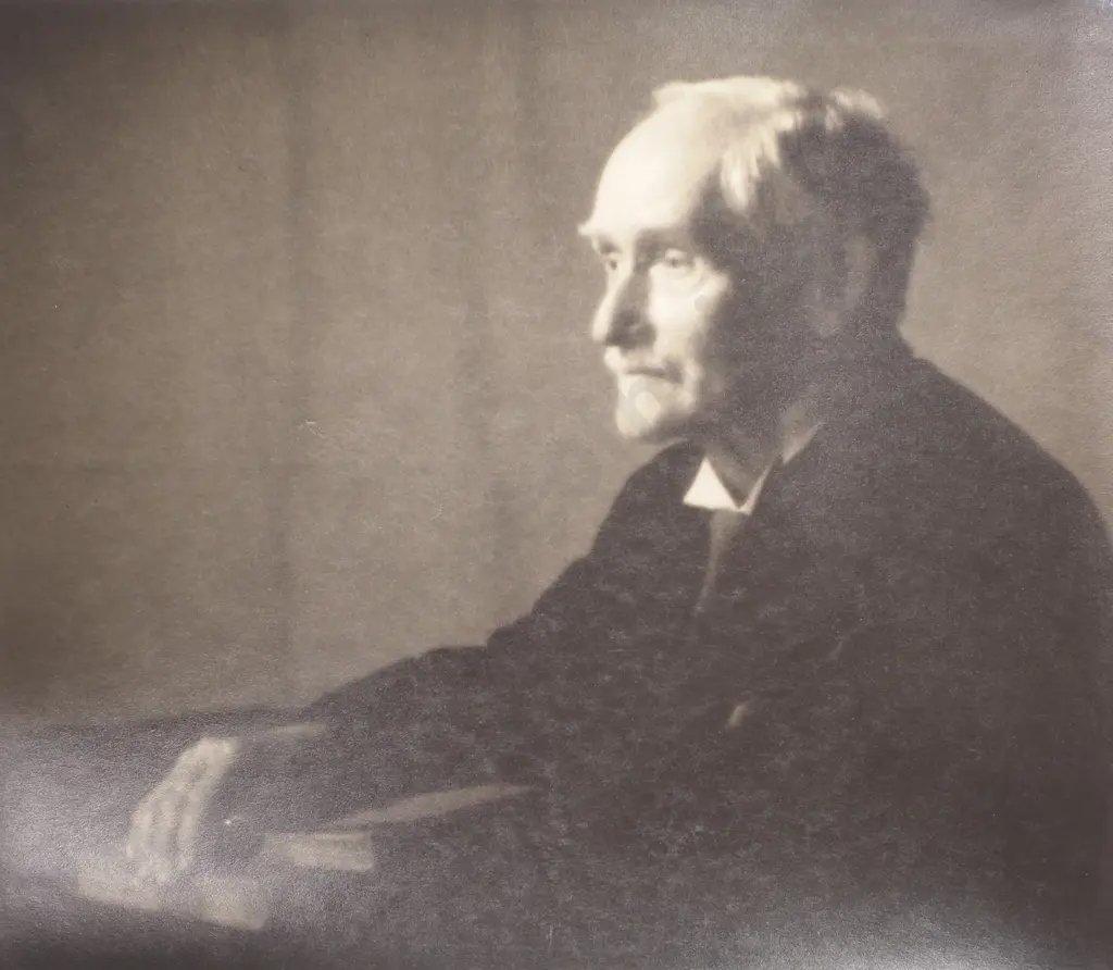 Frederick Lennard Casbolt - Man Sitting at Desk & Pondering, Photograph Image 1++