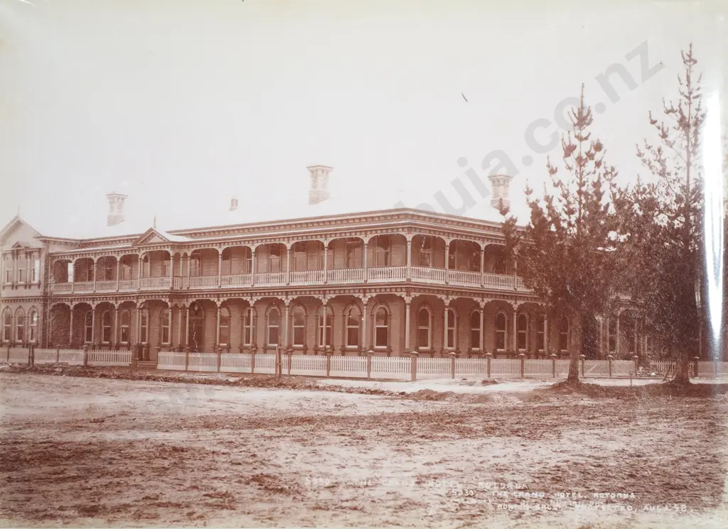 Burton Bros - 'The Grand Hotel, Rotorua', Photograph, c. 1880's Image 1++