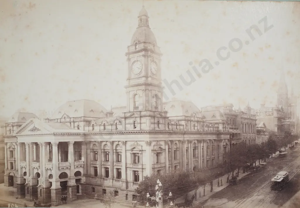 John Paine - The Town Hall, Swanston St, Melbourne, Photograph, c.1890's Image 1++