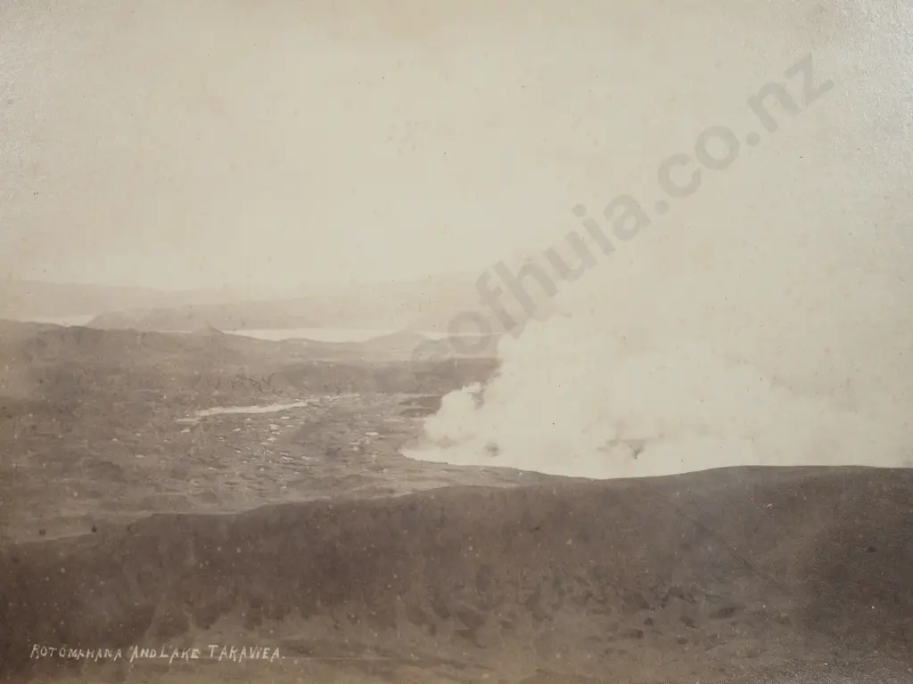 Photograph of Rotomahana and Lake Tarawera c.1880 Image 1++