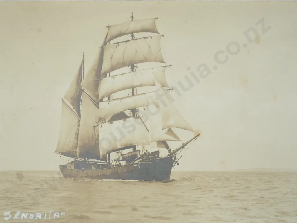 Photograph of Sailing Ship Called 'Señorita', Late 19th Century Image 1++