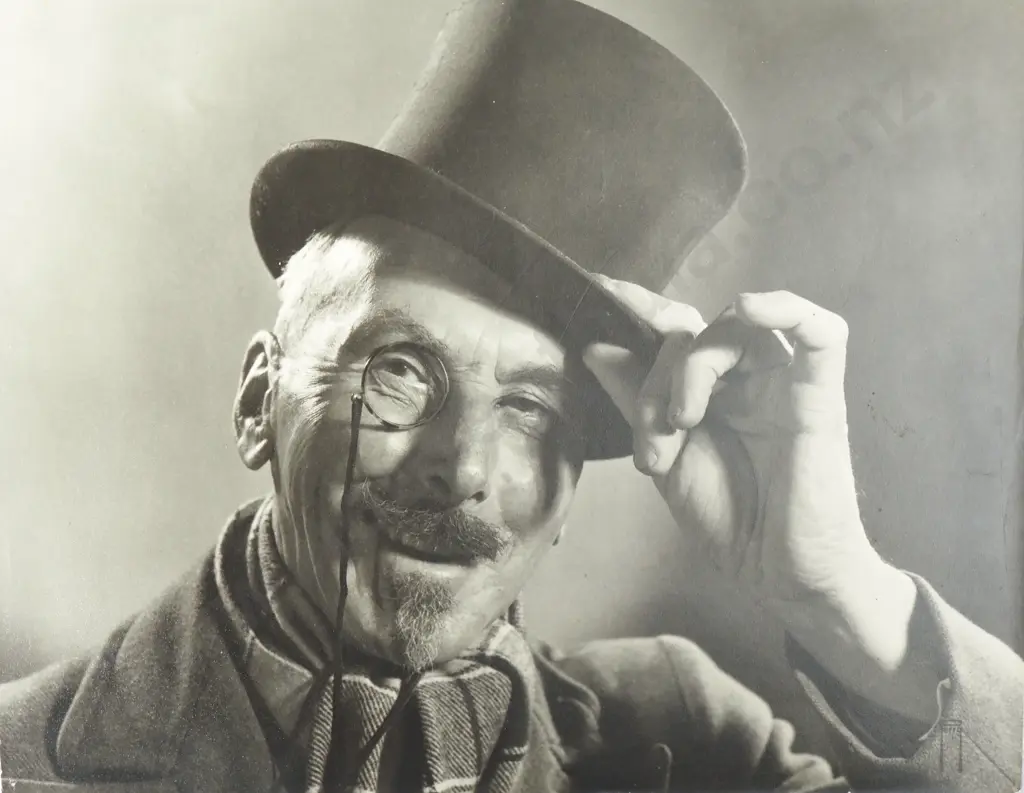 Geoffrey William Perry - Photograph of a Man with Top Hat & a Monocle Image 1++