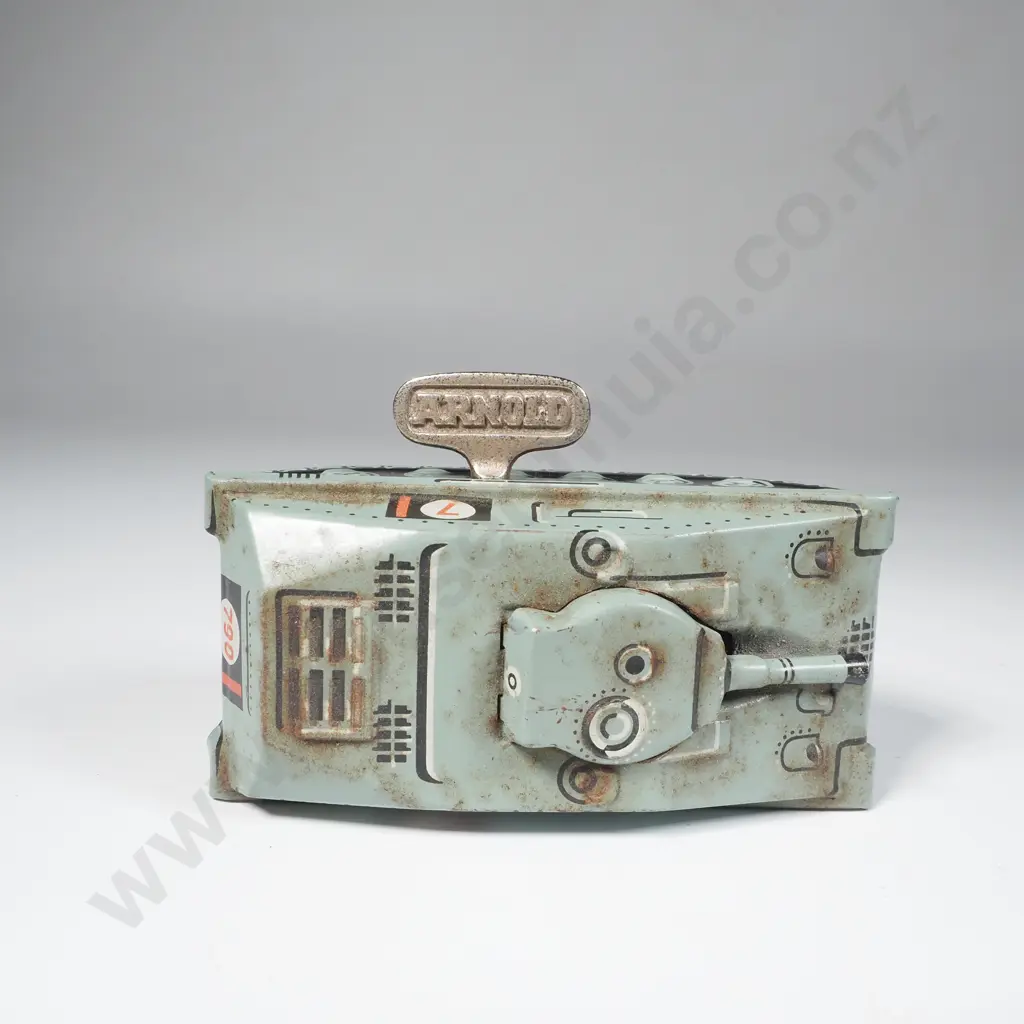 Arnold (West Germany) Clockwork  Tin Plate Toy Tank. Complete w Key Image 1++