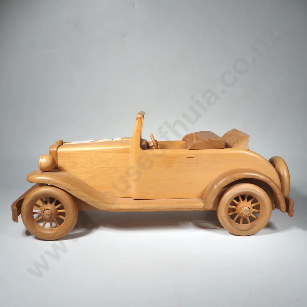 New Zealand Made Wooden Toy Car - 1929 Ford Roadster  Image 1++