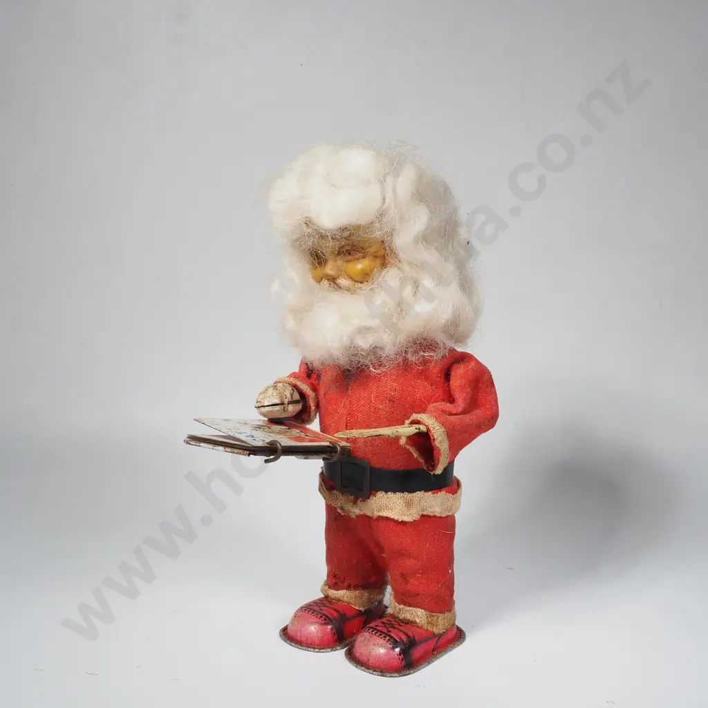 Vintage 1950s Alps Mechanical Wind Up Reading Toy  Featuring a Tin Book & Felt Clothing Image 1++