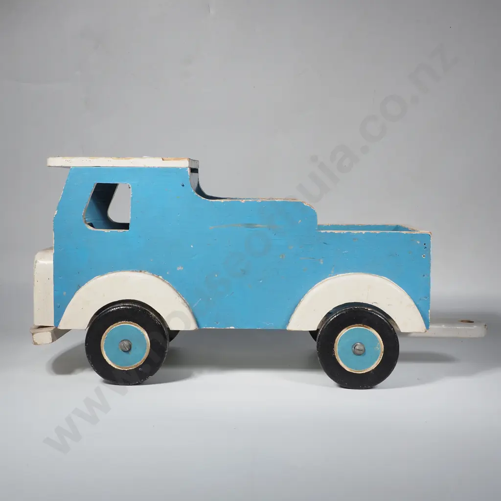 Rustic Wooden Pickup Truck Toy Image 1++