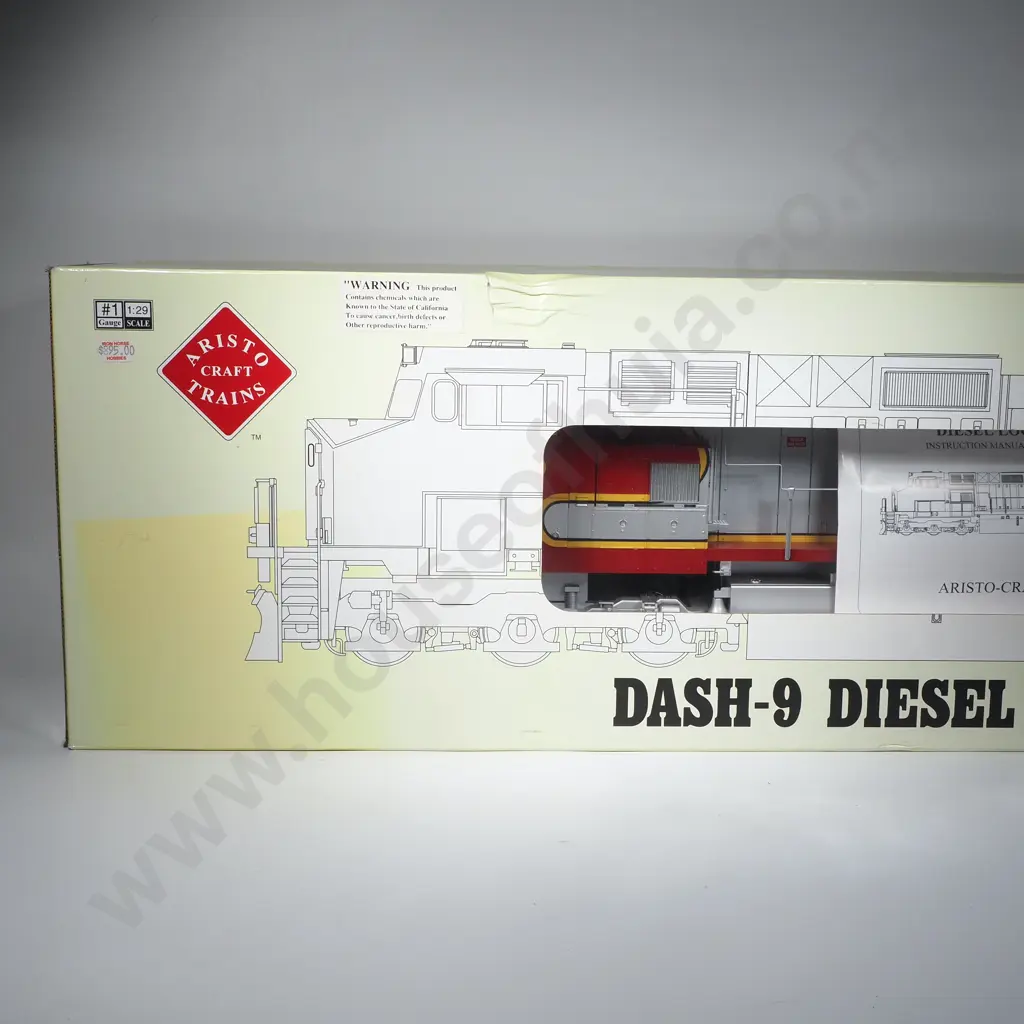 Large Boxed Aristo-Craft Brand Dash-9 Diesel Locomotive  Model Train w  Truck Components w Ball Bearing on all Axles Image 1++