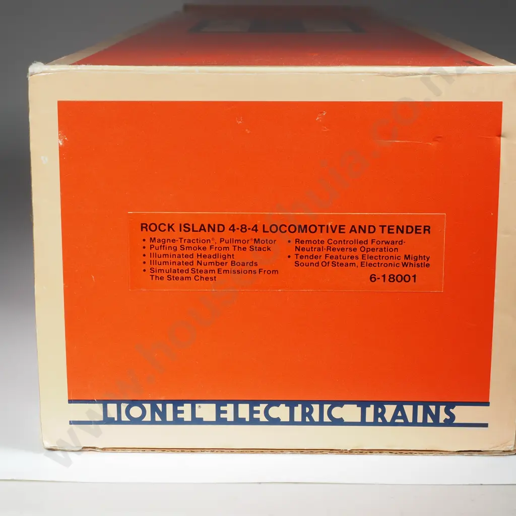 Large Boxed Lionel 6-18001 Rock Island 4-8-4 Steam Locomotive & Tender w Accompanying Lionel Train Field Guide 1945 -69 Image 1++