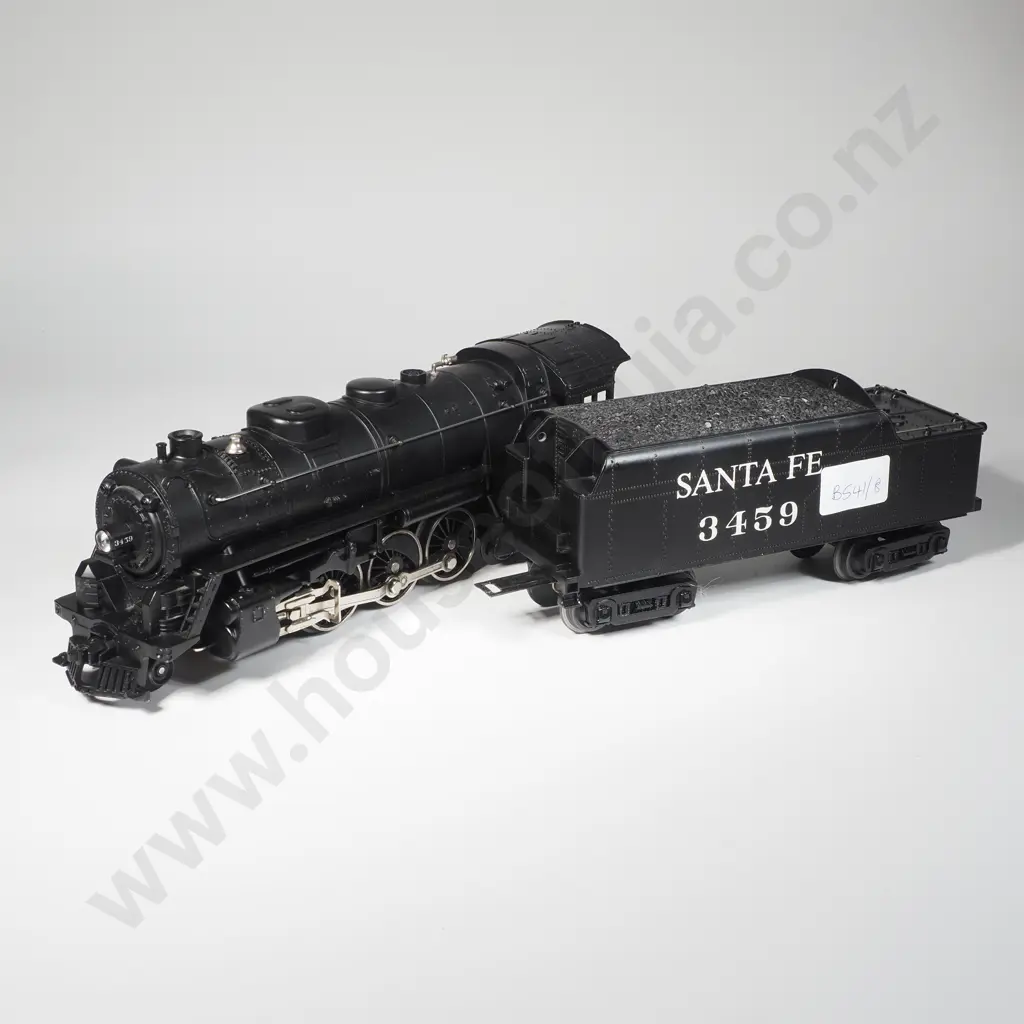 Lionel Santa Fe Hudson Steam Locomotive w 4-6-4  & Tender marked Santa Fe 3459 Image 1++