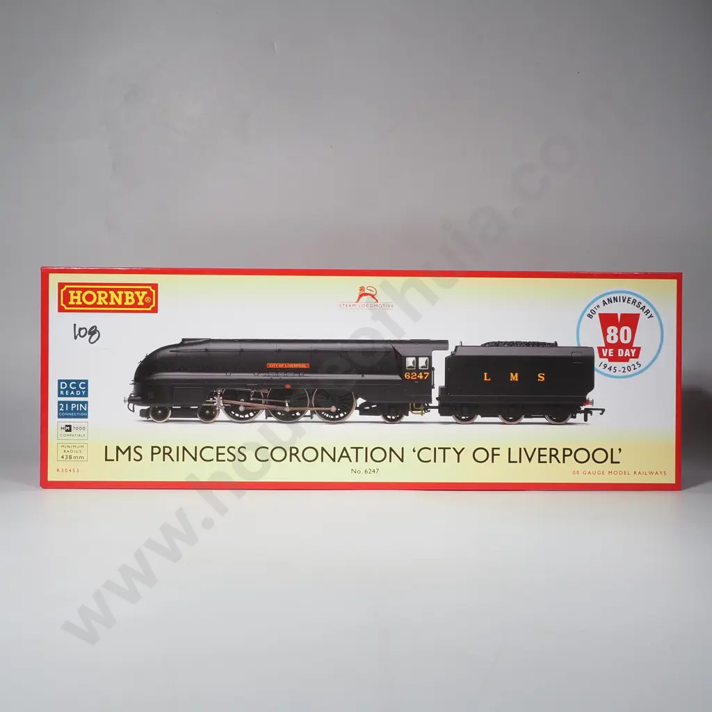Hornby - LMS Princess Coronation Class Steam Locomotive - Mint in Box R30453 Image 1++