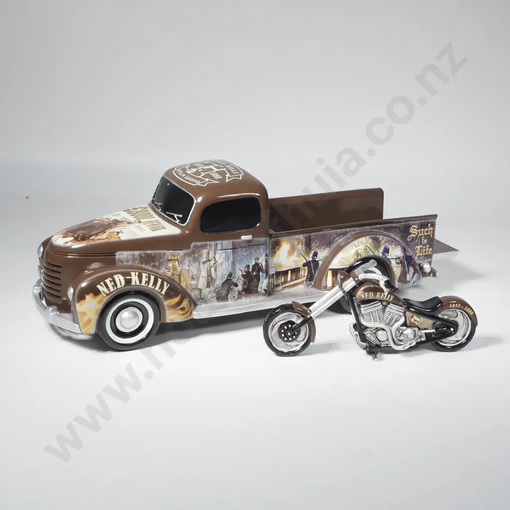 Ned Kelly Outlaw Legend Miniature Truck & Motorcycle Sculpture LE 115 Image 1++