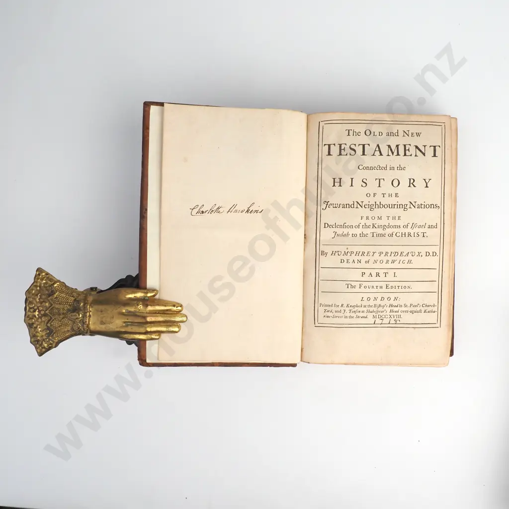 Prideaux, Humphrey - The Old and New Testament Connected, Three Volumes, R. Knaplock and F. Tonfon, London, 1713-1718 Image 1++
