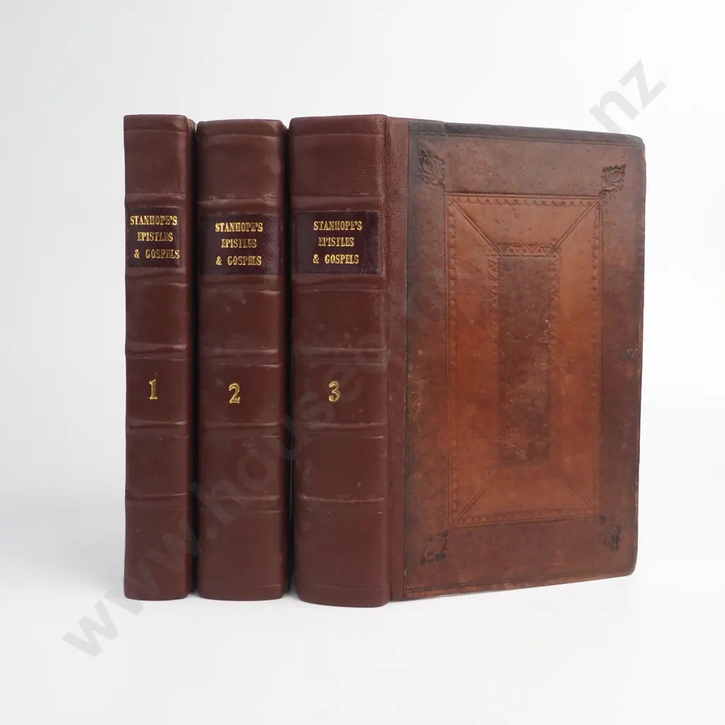 Stanhope George - A Paraphrase and Comment upon the Epistles and Gospels, Three Volumes, W.B / F.R / M.F, London, 1726 Image 1++
