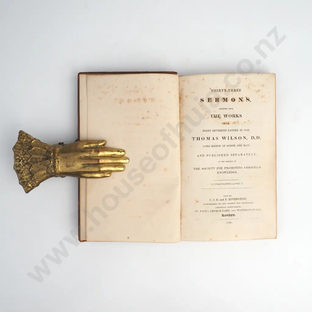 Society for Promoting Christian Knowledge - Thirty-Three Sermons, Vol 2, 1st Edition, C. & F. Rivington, London, 1829 Image 1++