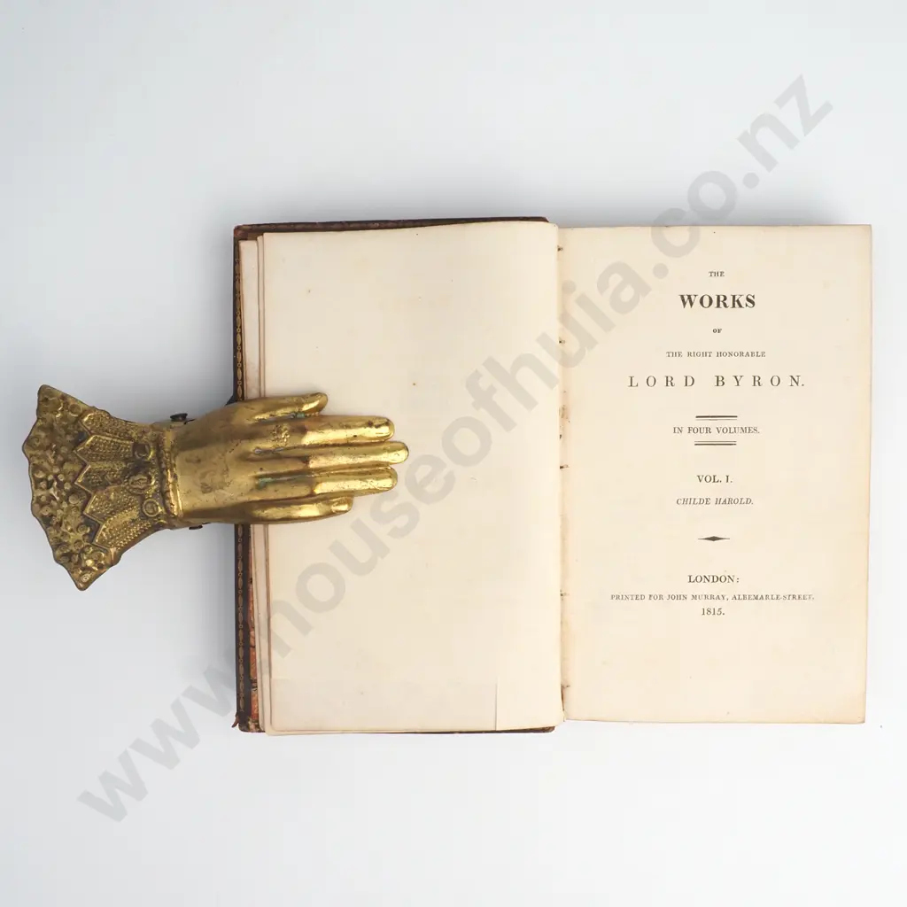 Byron, George (Right Honorable Lord Byron) - The Works of Lord Byron, Vol 1, Childe Harold, John Murray, London, 1815 Image 1++