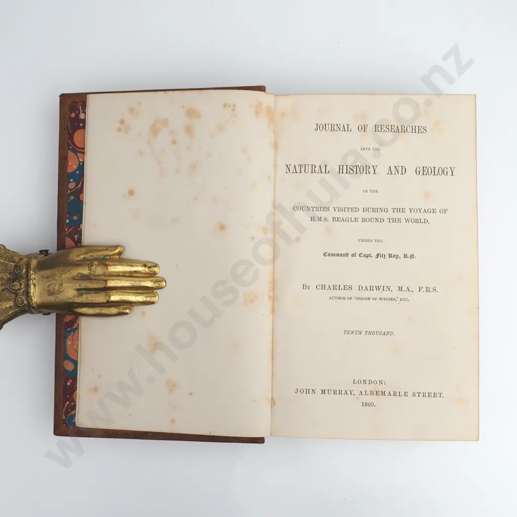 Darwin, Charles - Journal of Researches into the Natural History and Geology, John Murray, London, 1860 Image 1++