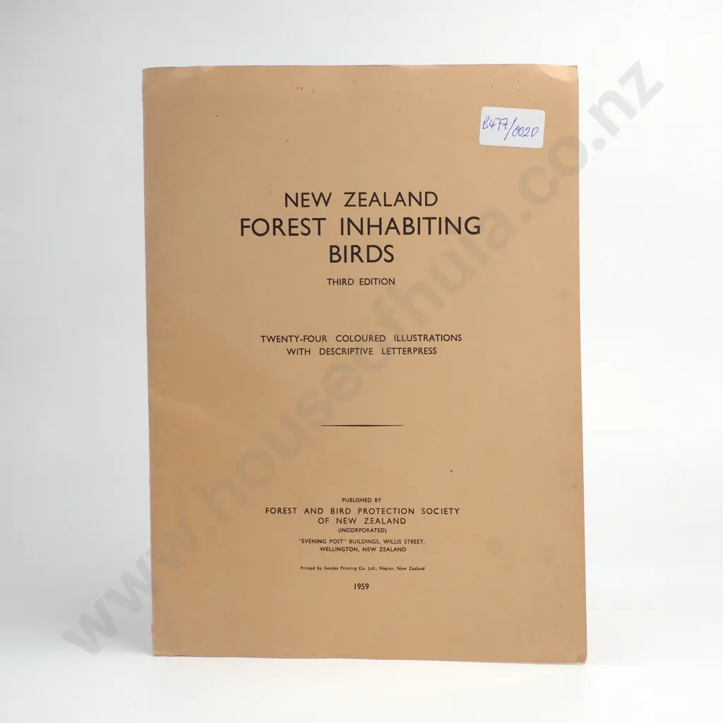 New Zealand Forest Inhabiting Birds, Third Edition, Forest & Bird Protection Society, 1959 Image 1++