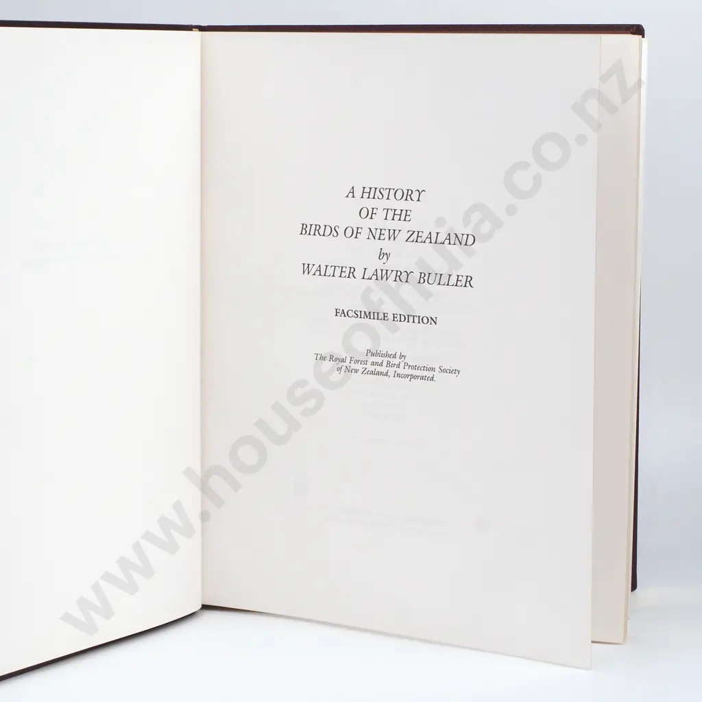Buller, Walter Lawry  - A History of the Birds of New Zealand, Facsimile Edition, 1983 Image 1++