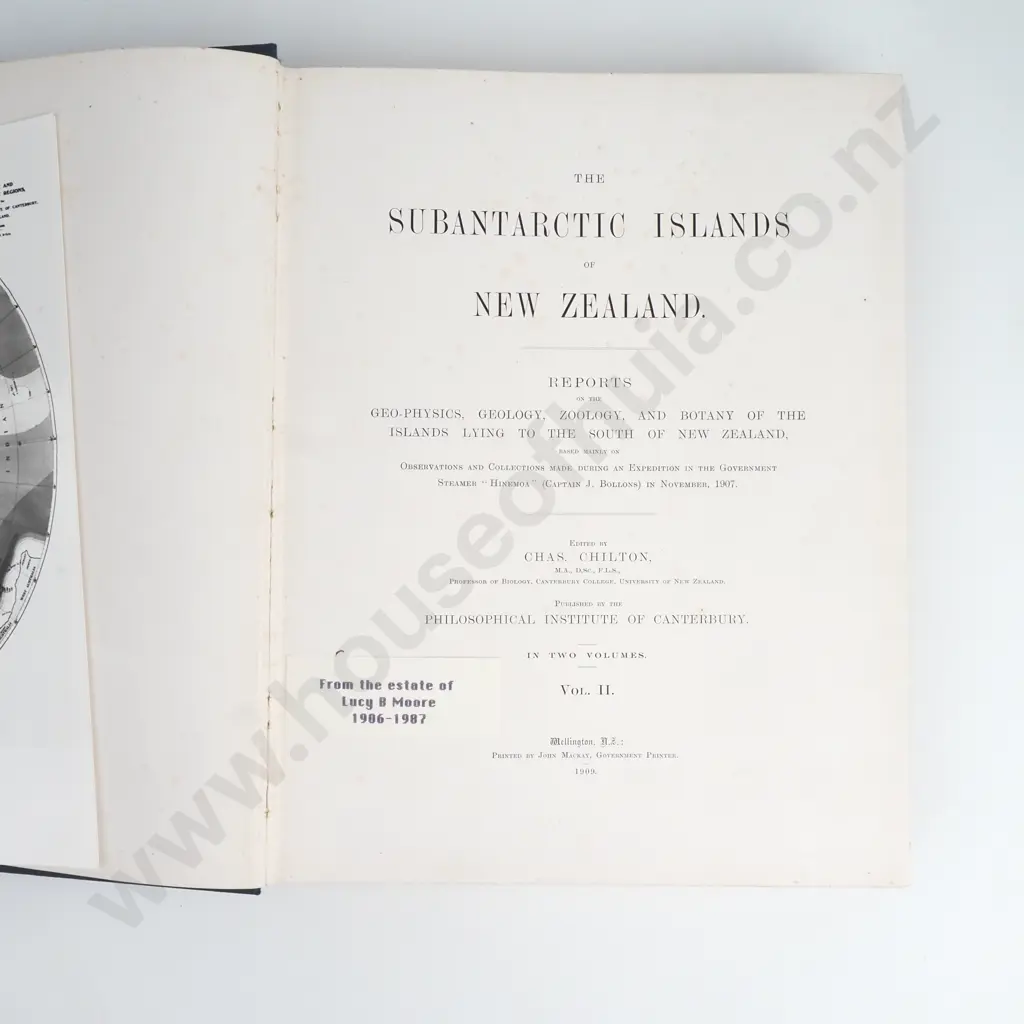 Chilton, Chas (Ed) - The Subantarctic Islands of New Zealand, Philosophical Institute of Canterbury, c1909 Image 1++