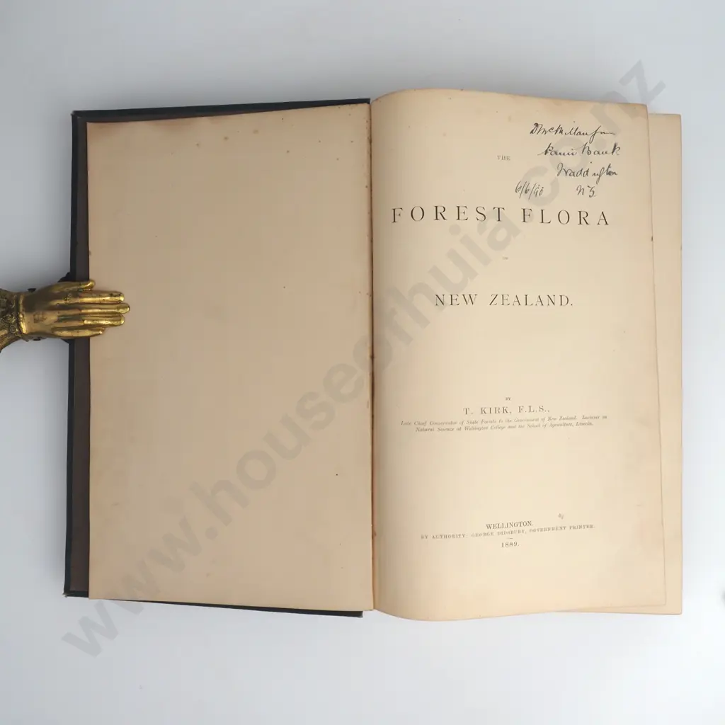Kirk, Thomas - The Forest Flora of New Zealand - Government Printer, Wellington, 1889 Image 1++
