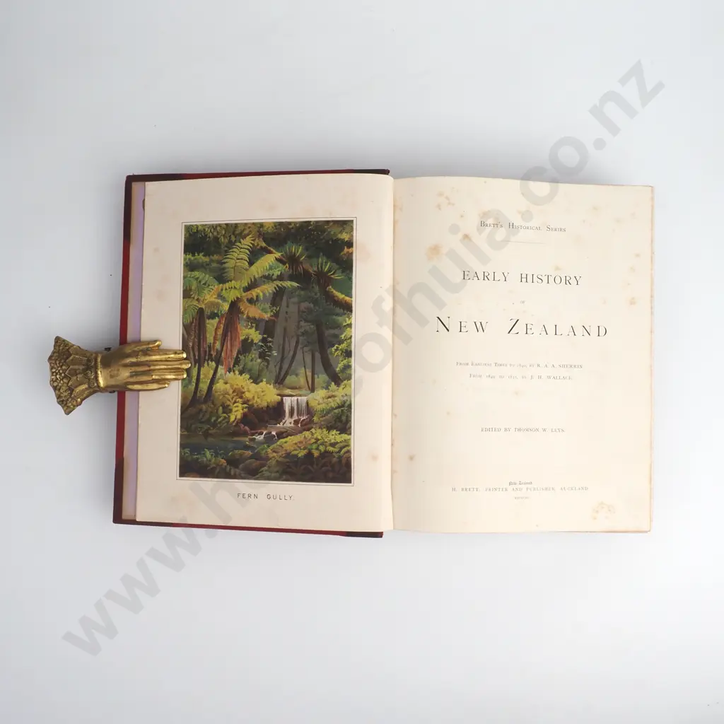 Sherrin, R.A.A & Wallace, J.H - Early History of New Zealand,First Edition, H. Brett Printer & Publisher, Auckland, 1890 Image 1++
