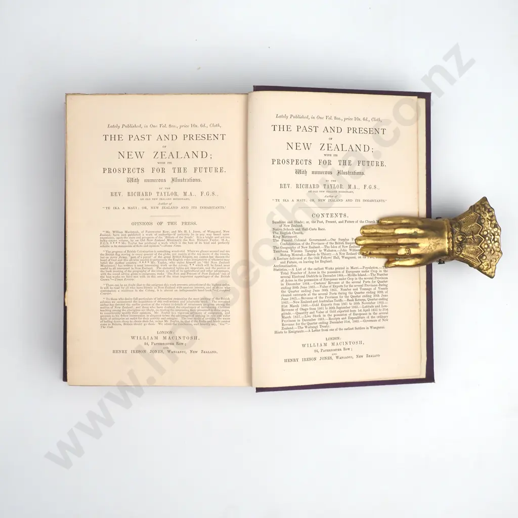 Taylor, Richard - Te Ika A Maui; or New Zealand And Its Inhabitants, Second Edition, William Macintosh, London, 1870 Image 1++