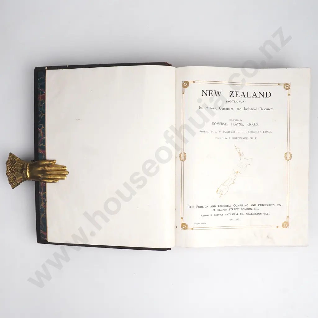 Playne, Somerset - New Zealand Its History, Commerce, and Industrial Resources, F & C C & P Co, London, 1912-1913 Image 1++