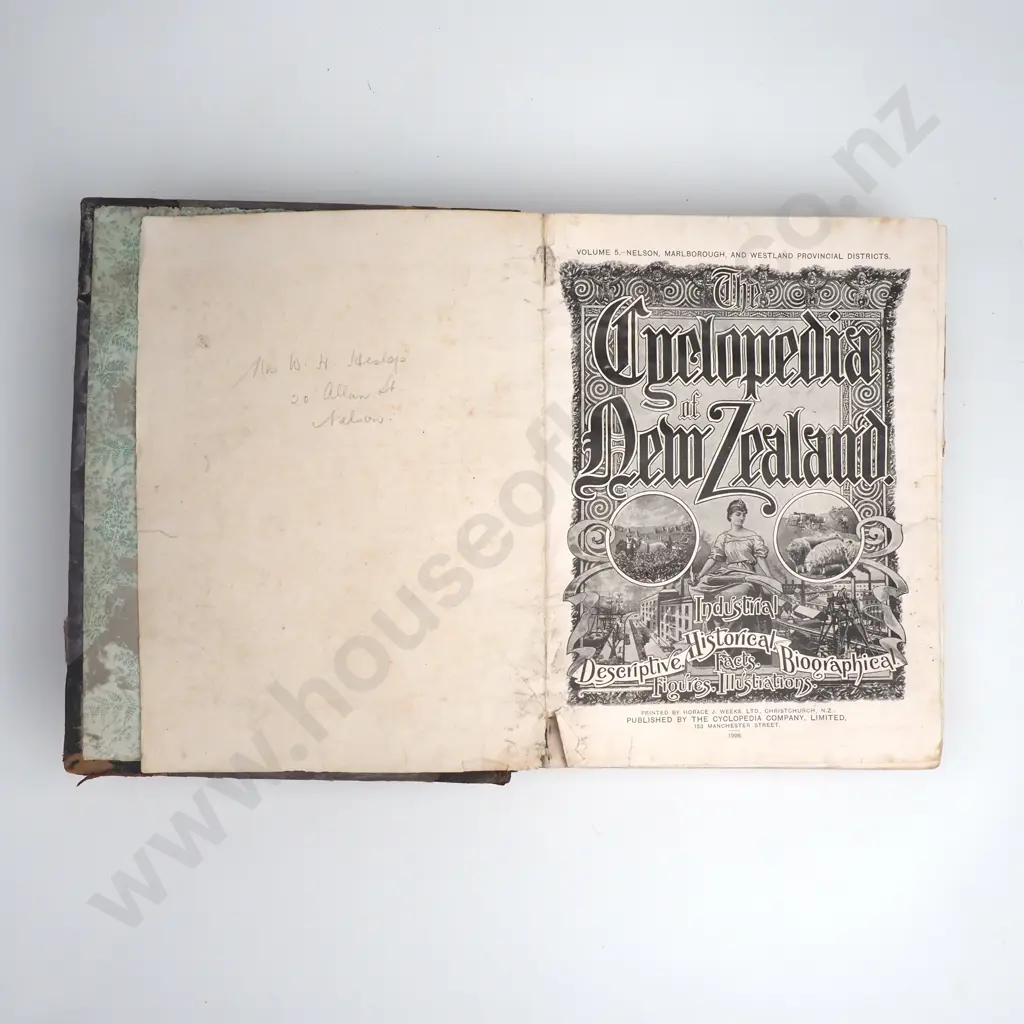 The Cyclopedia of New Zealand, Vol 5, Nelson, Marlborough, and Westland, Cyclopedia Co, Christchurch,1906 Image 1++