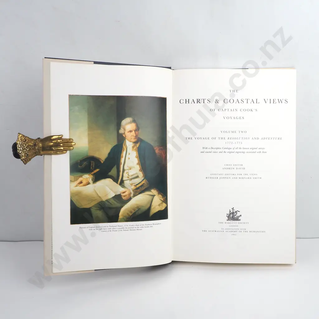 David, Andrew - The Charts & Coastal Views of Captain Cook's Voyages, Volumes 1, 2 & 3, Hakluyt Society, UK, 1992 Image 1++