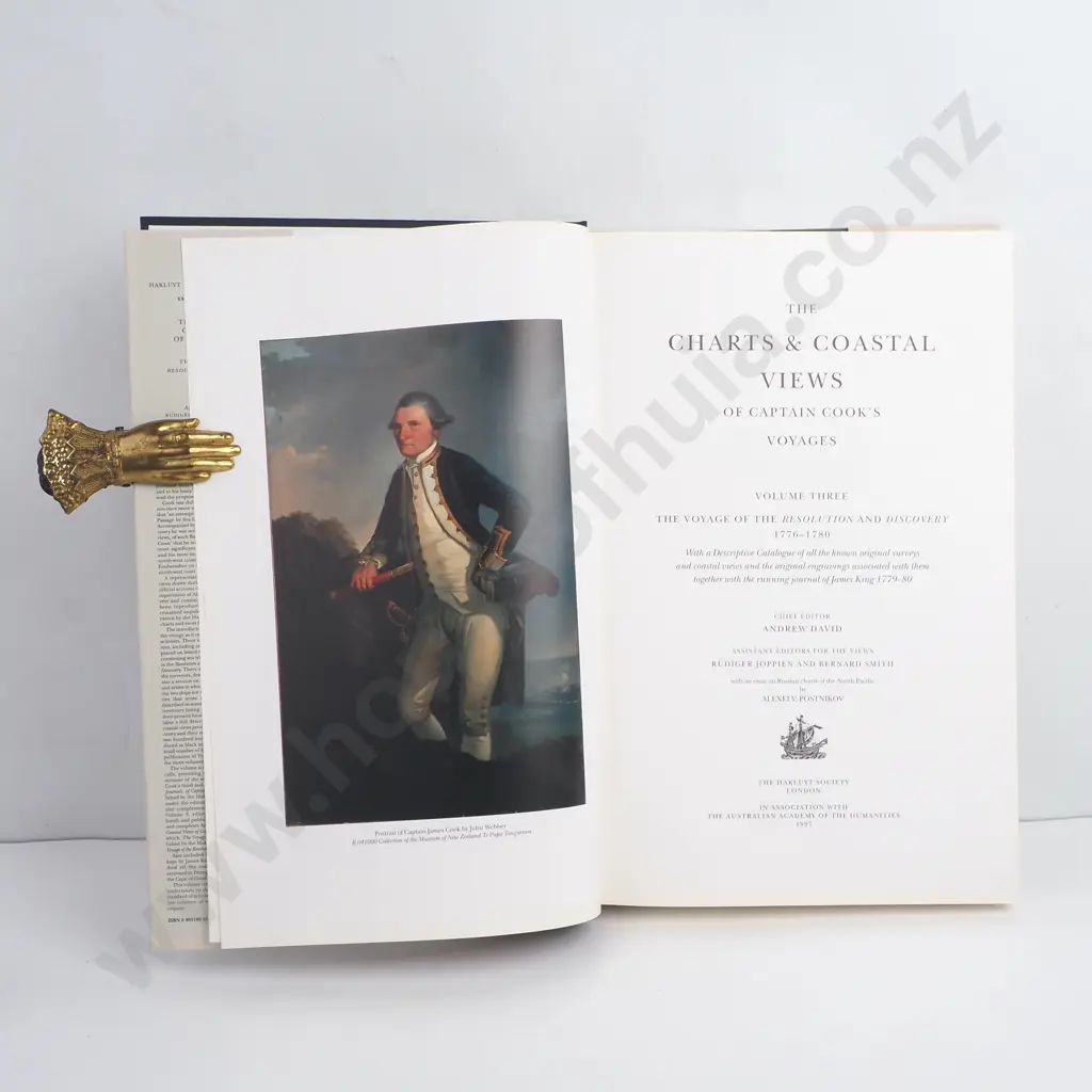 David, Andrew - The Charts & Coastal Views of Captain Cook's Voyages, Volumes 1, 2 & 3, Hakluyt Society, UK, 1992 Image 1++