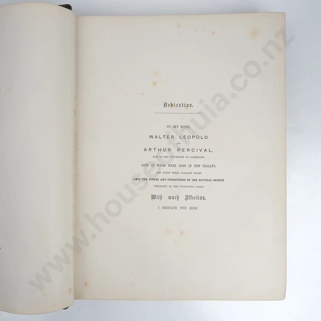 Buller, Walter Lawry, Sr. - A History of the Birds of New Zealand, Vol I & II, Second Edition, The Author, London, 1888 Image 1++