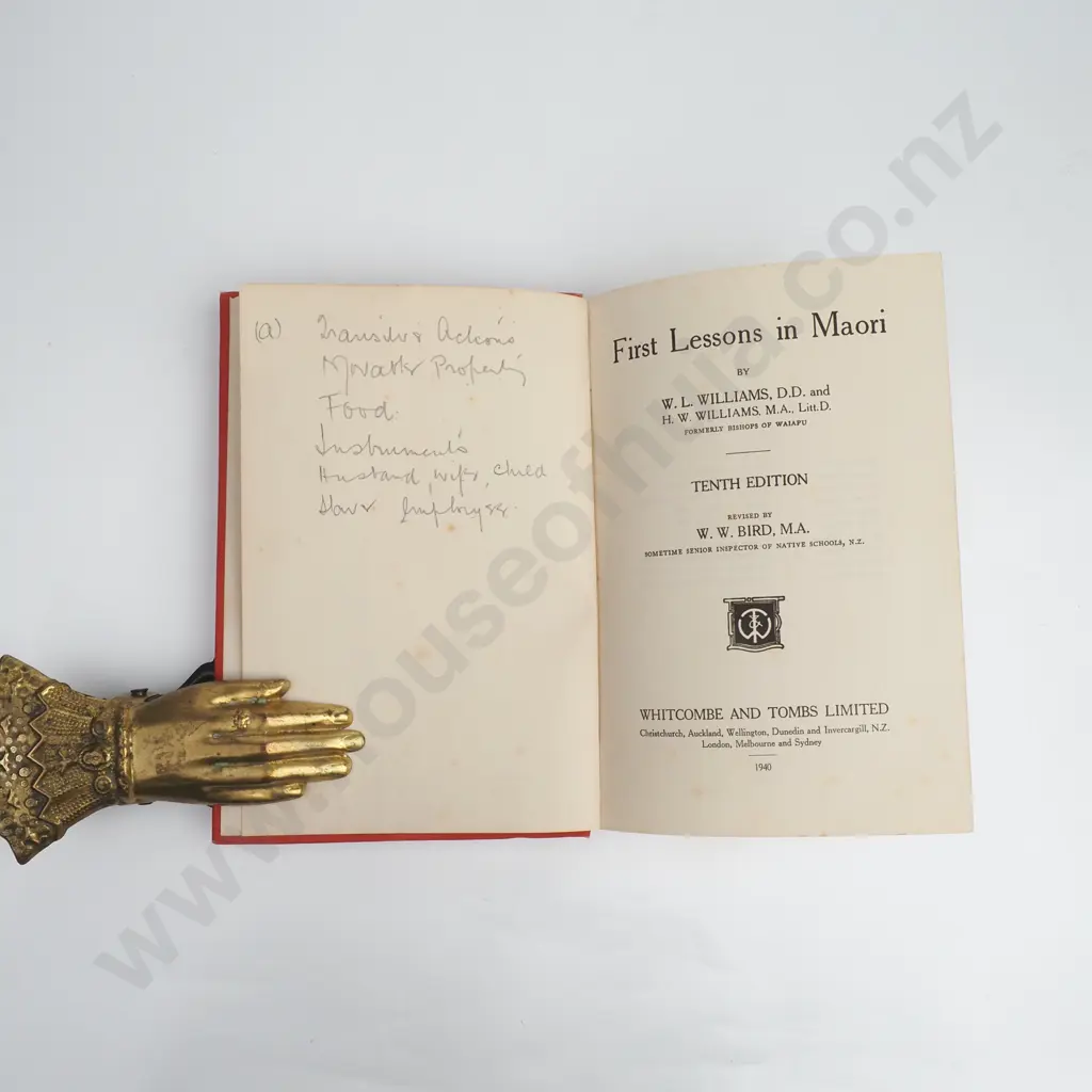 Williams, W. L. & Williams, H. W. - Frist Lessons in Maori, Whitcombe & Tombs LTD, New Zealand, 1940 Image 1++