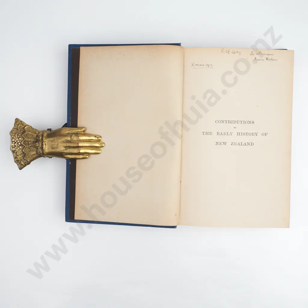Hocken, Dr T. M. - Contributions to the Early History of New Zealand, Sampson Low, Marston & Co. 1898 Image 1++