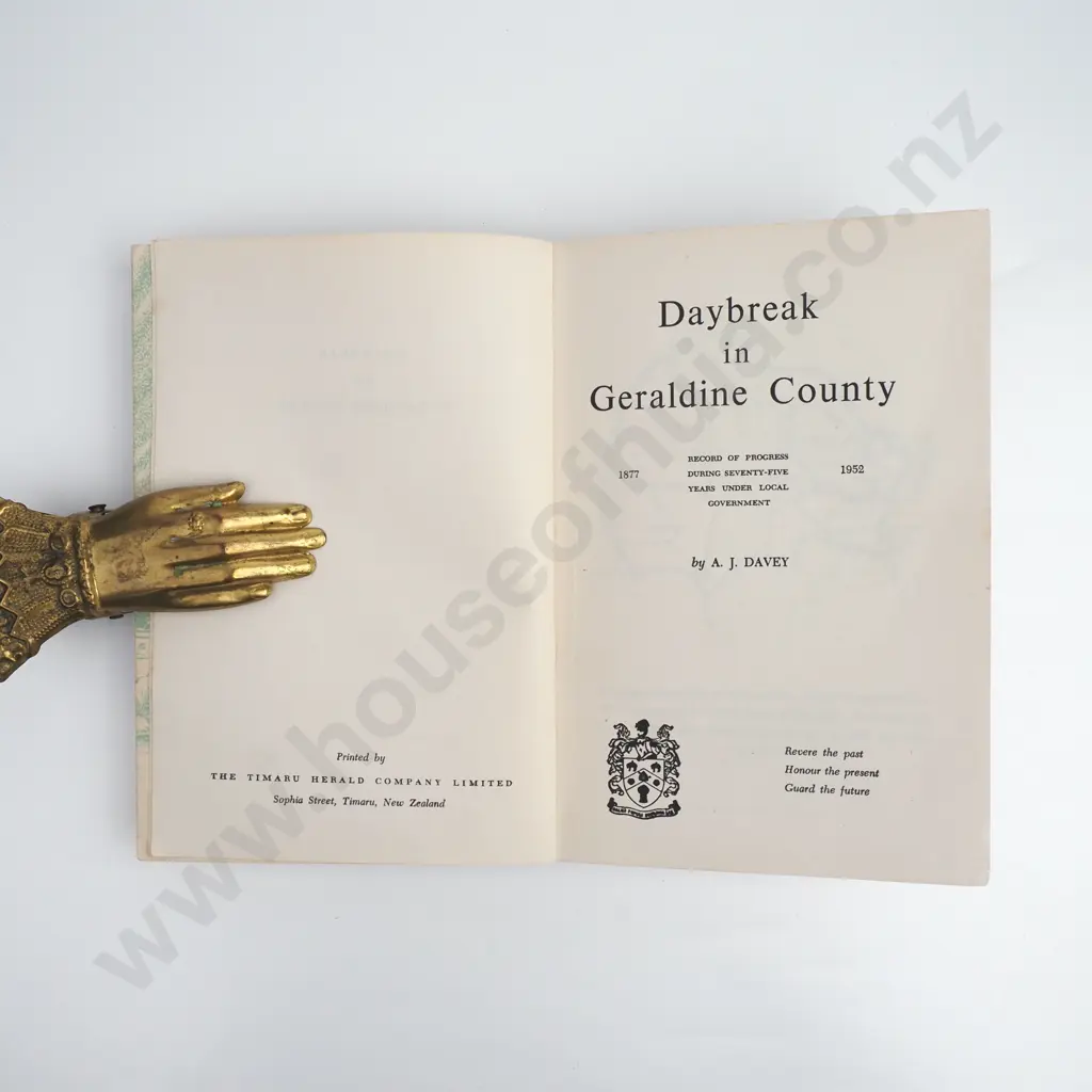 Davey, A. J.; Daybreak in Geraldine County 1877-1952 Image 1++