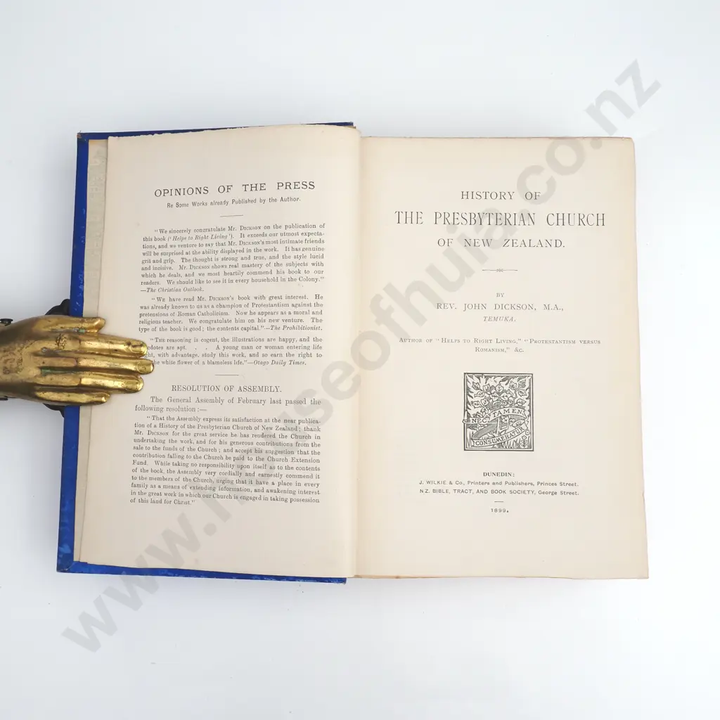 Rev. John Dickson, M.A. -'History of the New Zealand Presbyterian Church' Image 1++