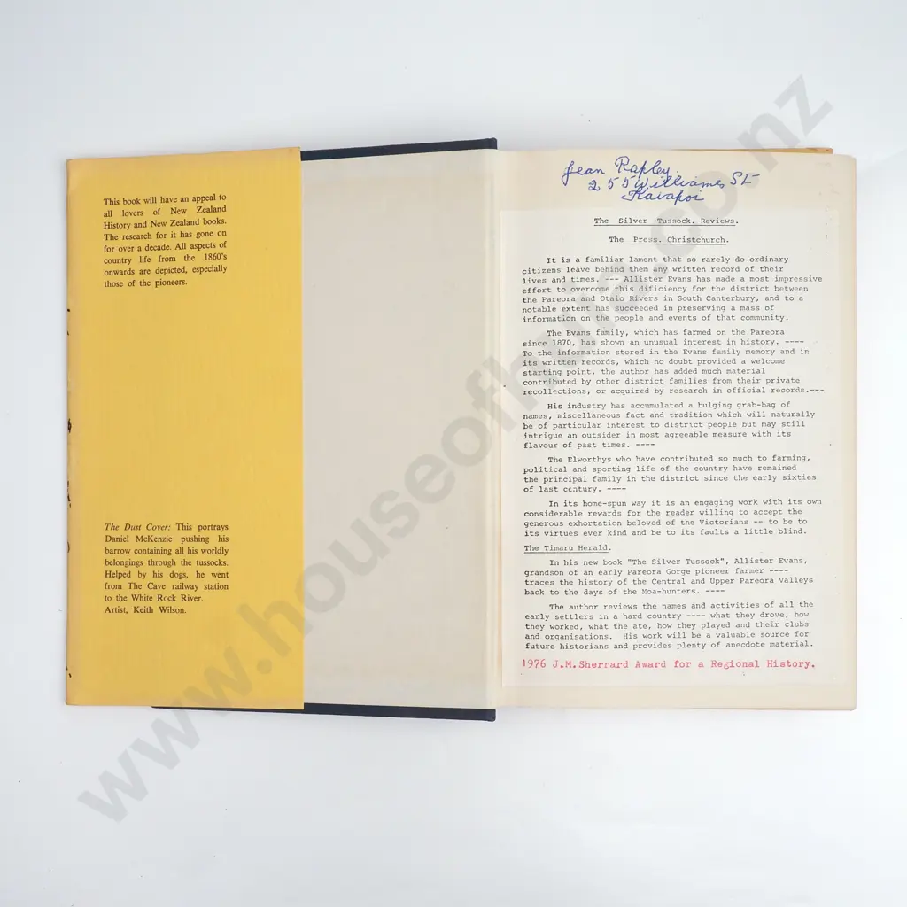 Evans, Allister; The Silver Tussock Image 1++
