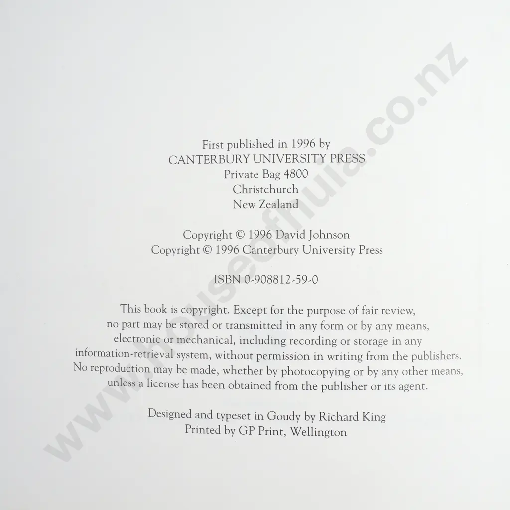 Johnson, David; Timaru & South Canterbury - A Pictorial History Image 1++