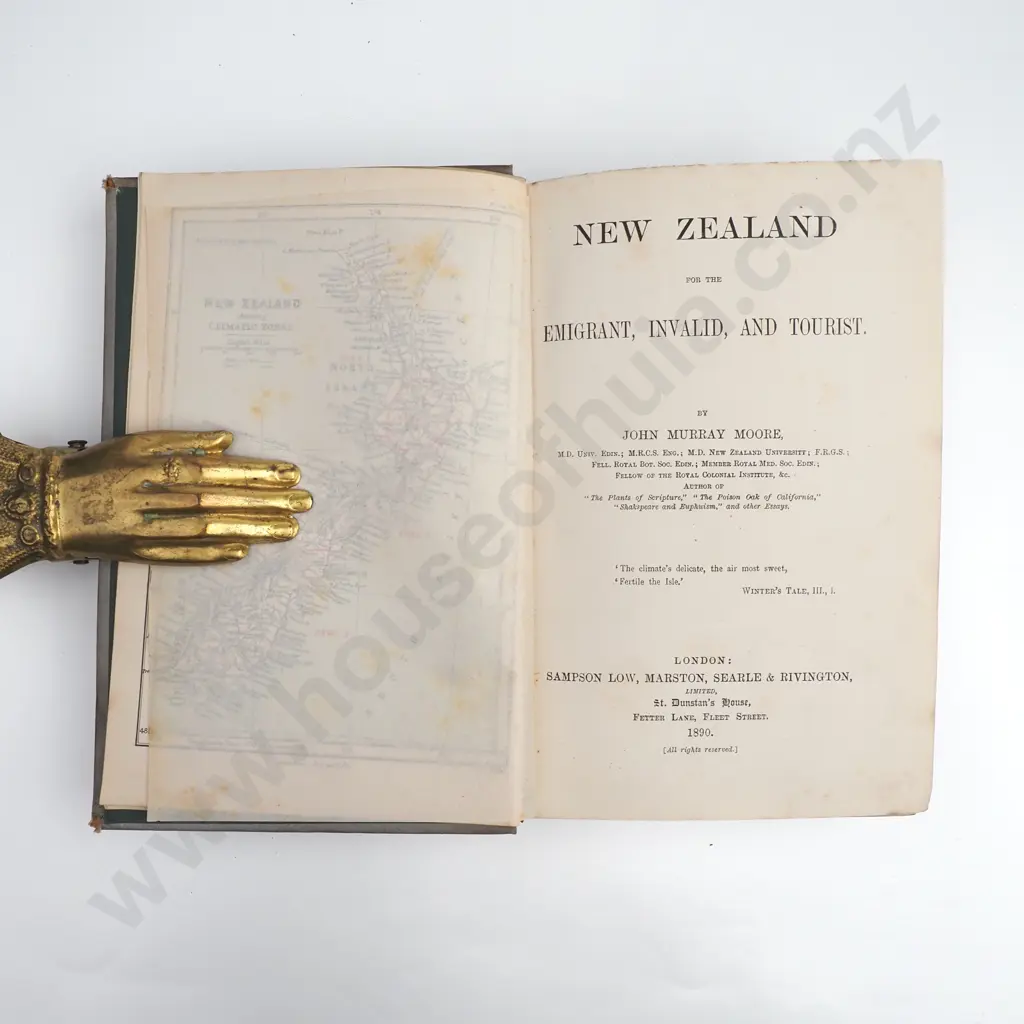Moore, J. M.; New Zealand for the Emigrant Invalid and Tourist Image 1++